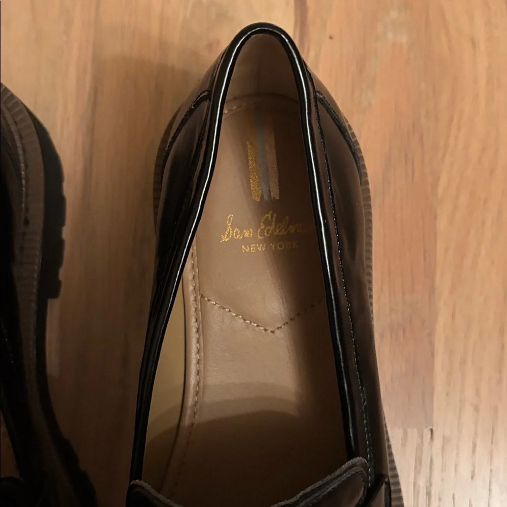 Sam Edelman Black Loafers with Gold Accent - Picture 6 of 10
